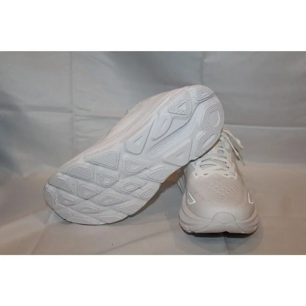 HOKA CLIFTON 9 WOMEN'S‎ WWH WHITE RUNNING ATHLETIC SNEAKERS SZ 7 B